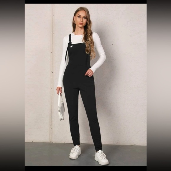 SHEIN Pants - Black Solid Jumpsuit